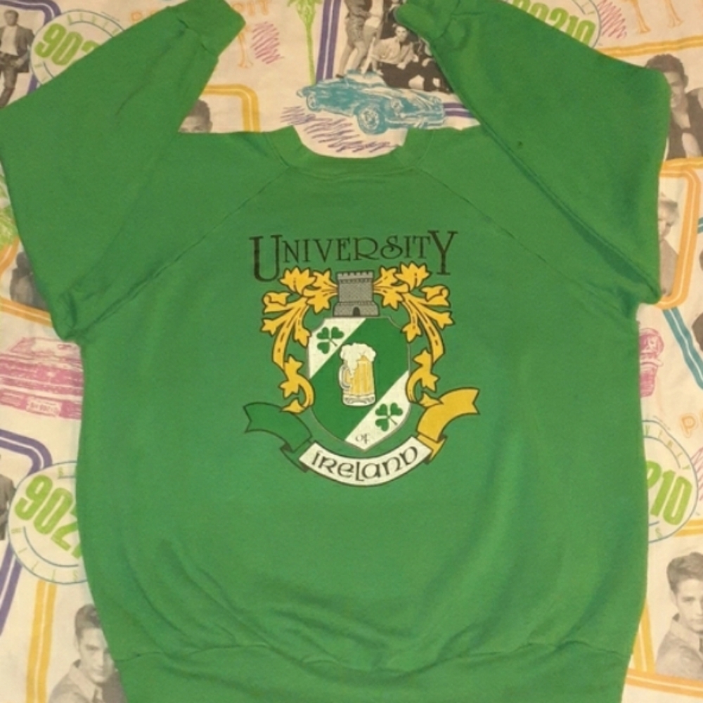 70s Irish Ireland University Sweatshirt Leprechaun